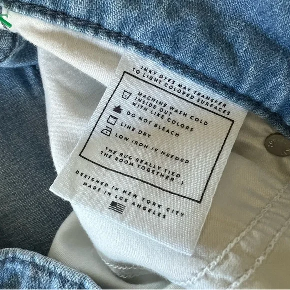 Ayr "The Hooky" High Rise Pleated Cotton/Hemp Size 28 Light Blue - Picture 12 of 15